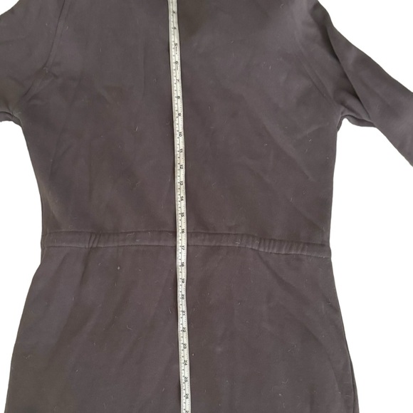 BCBGMAXAZRIA  Y2K  Gray Long Hooded Sweatshirt Full  Zip Bedazzled  Faux Fur XL - Picture 4 of 14